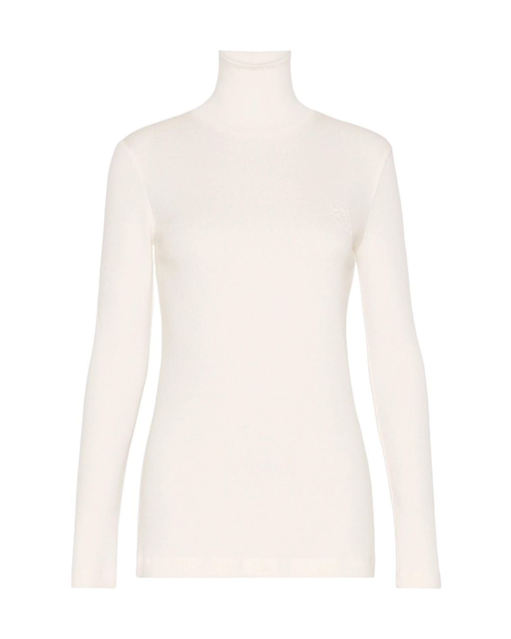 Max Mara White Cono Turtleneck Knitted Jumper