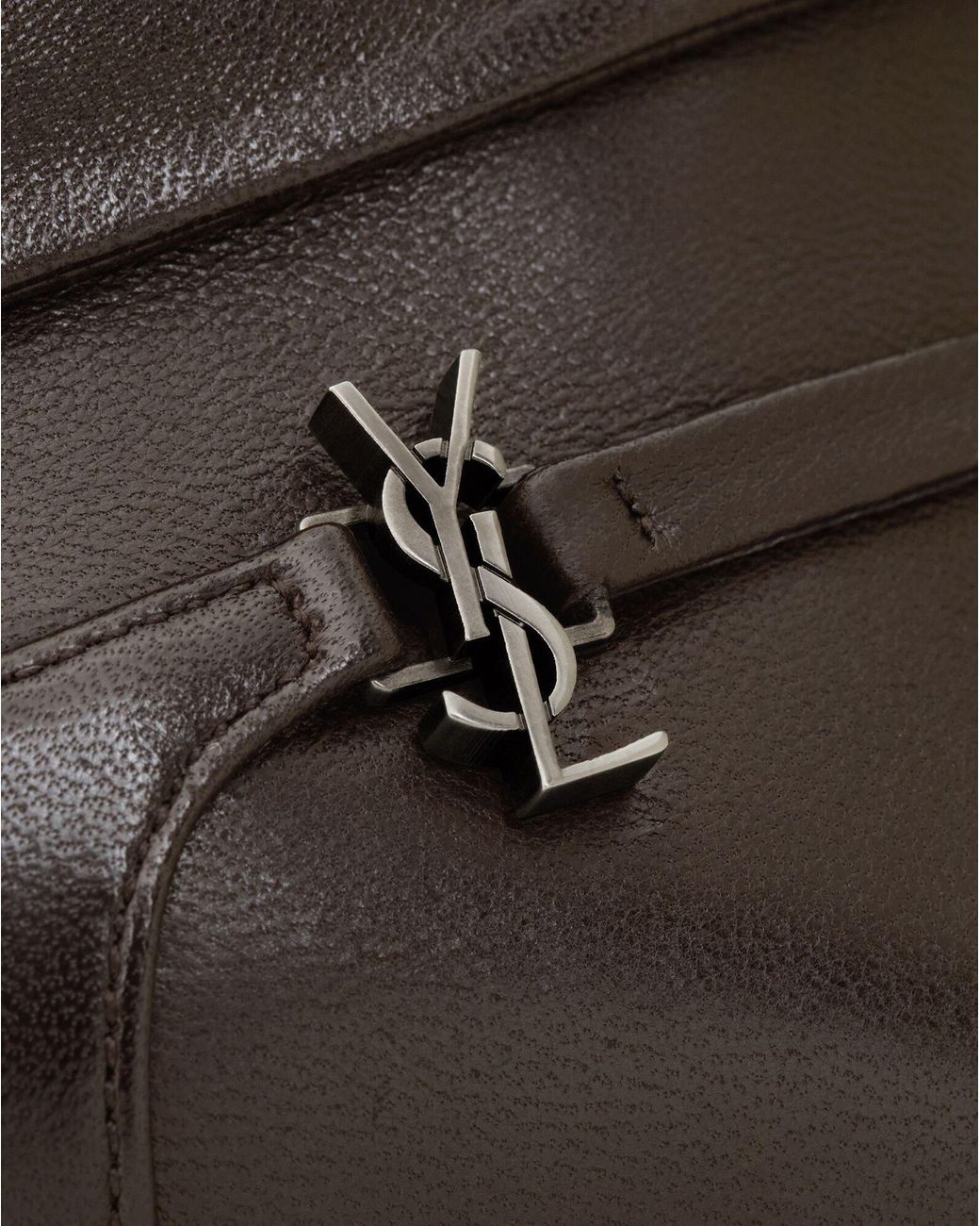 Saint Laurent Brown Niki Logo Detailed Ankle Boots