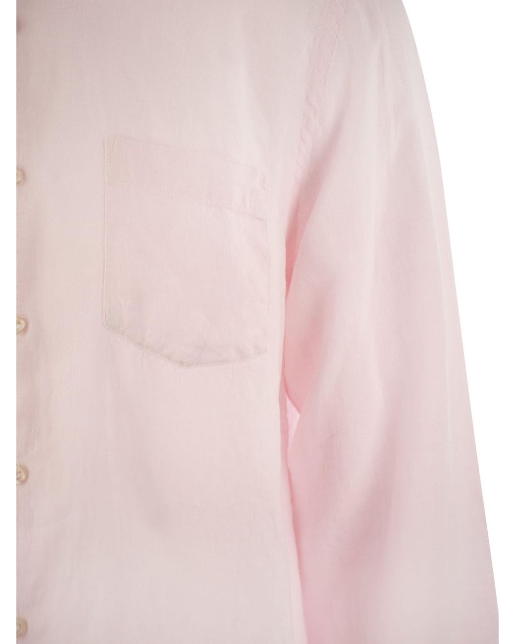 Vilebrequin Pink Chest-Pocket Solid Shirt for men