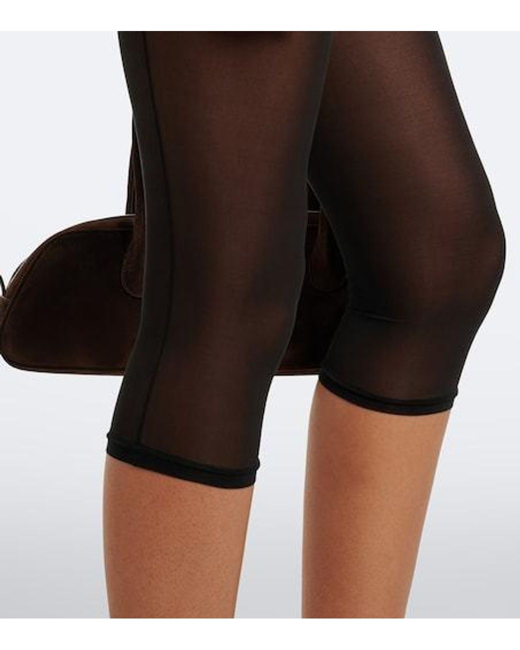 Magda Butrym Black Sheer Capri Pants And Briefs Set