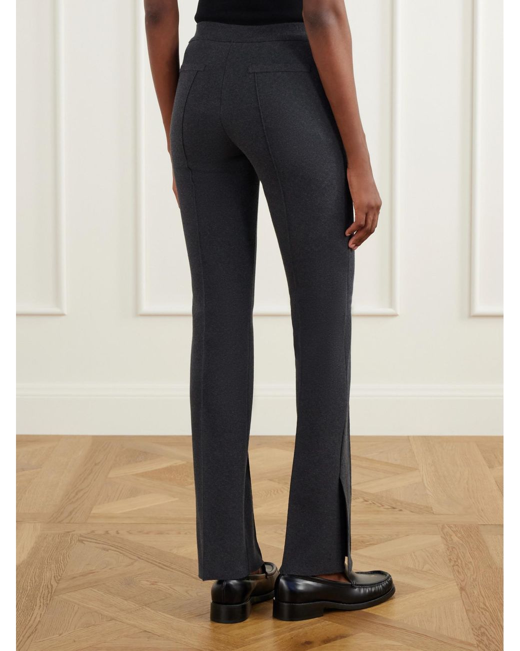High Sport Black Straight-Leg Pants