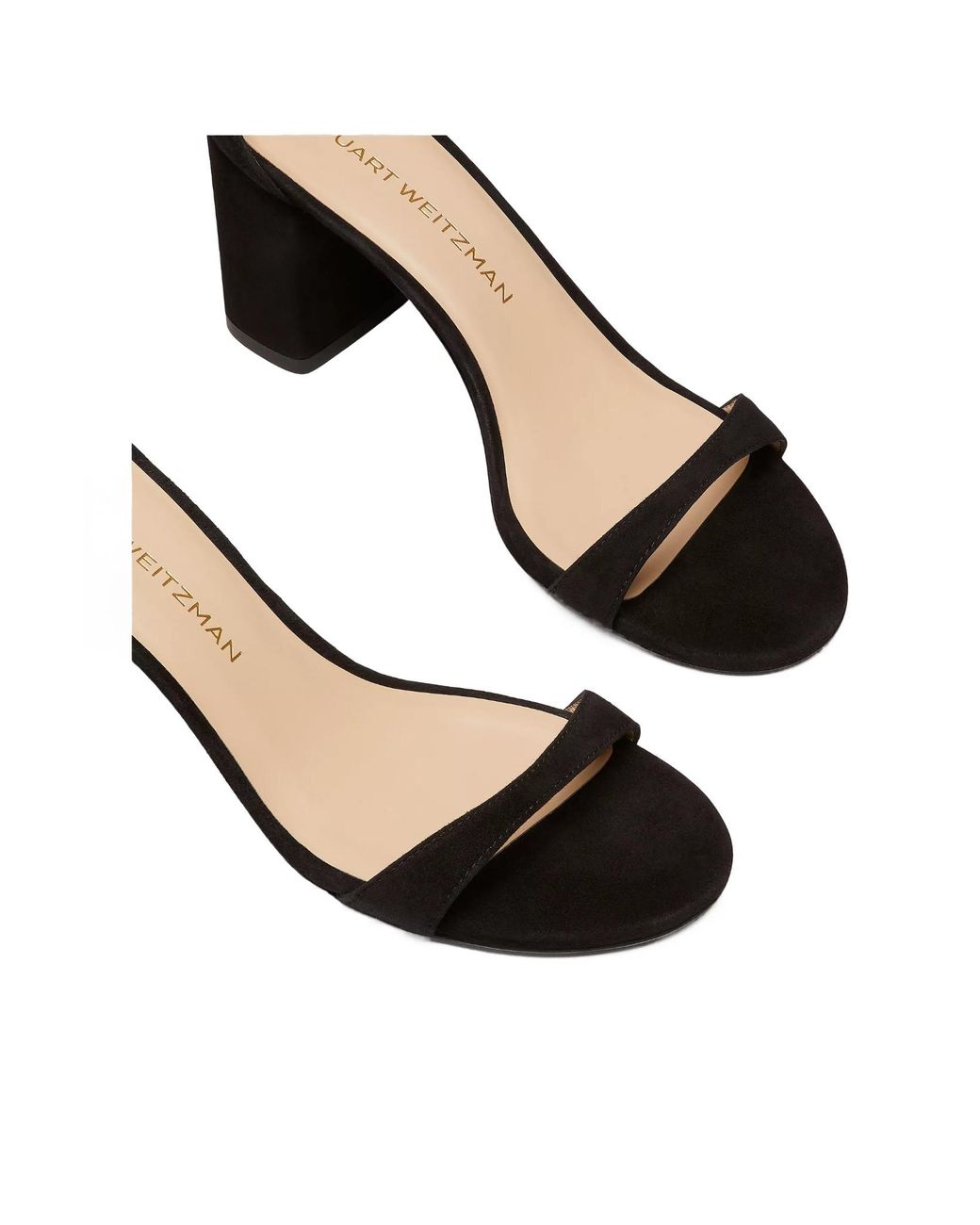 Stuart Weitzman Black Nudist Block 75