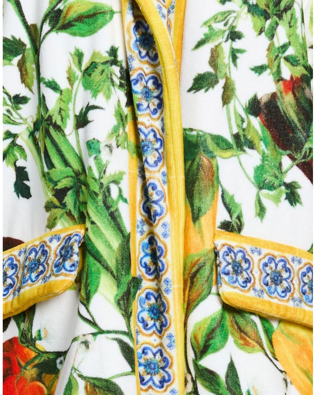 Dolce & Gabbana Green Printed Dressing Gowns