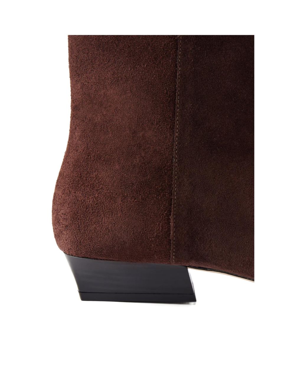 Staud Brown Solid Color Suede Ankle Boots