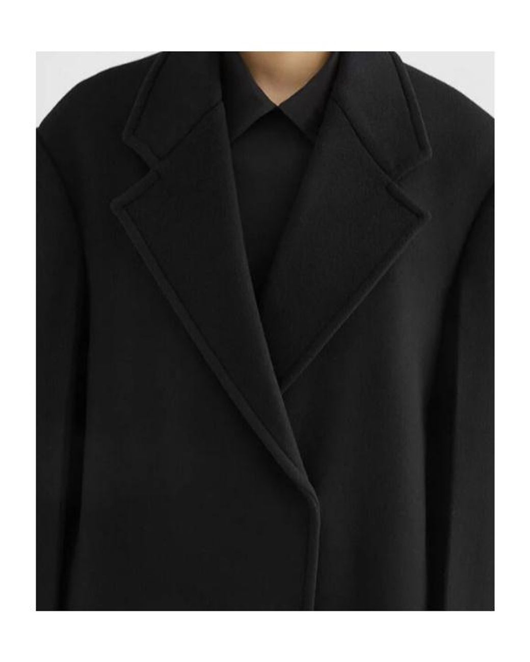 Jil Sander Black Concealed Fastened Coat