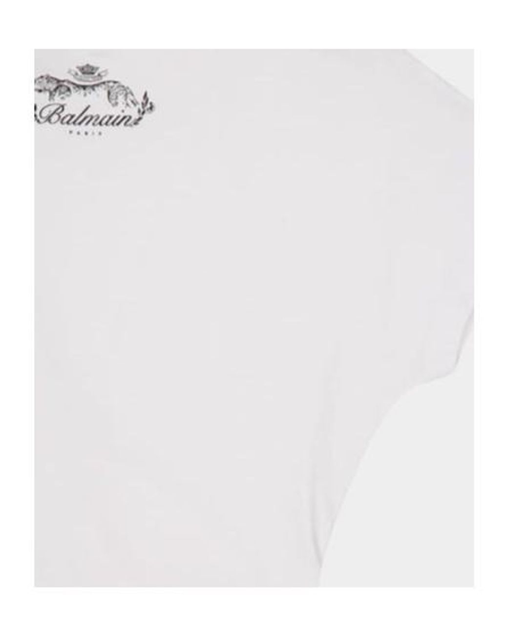 Balmain White Short-Sleeved Draped Jersey T-Shirt