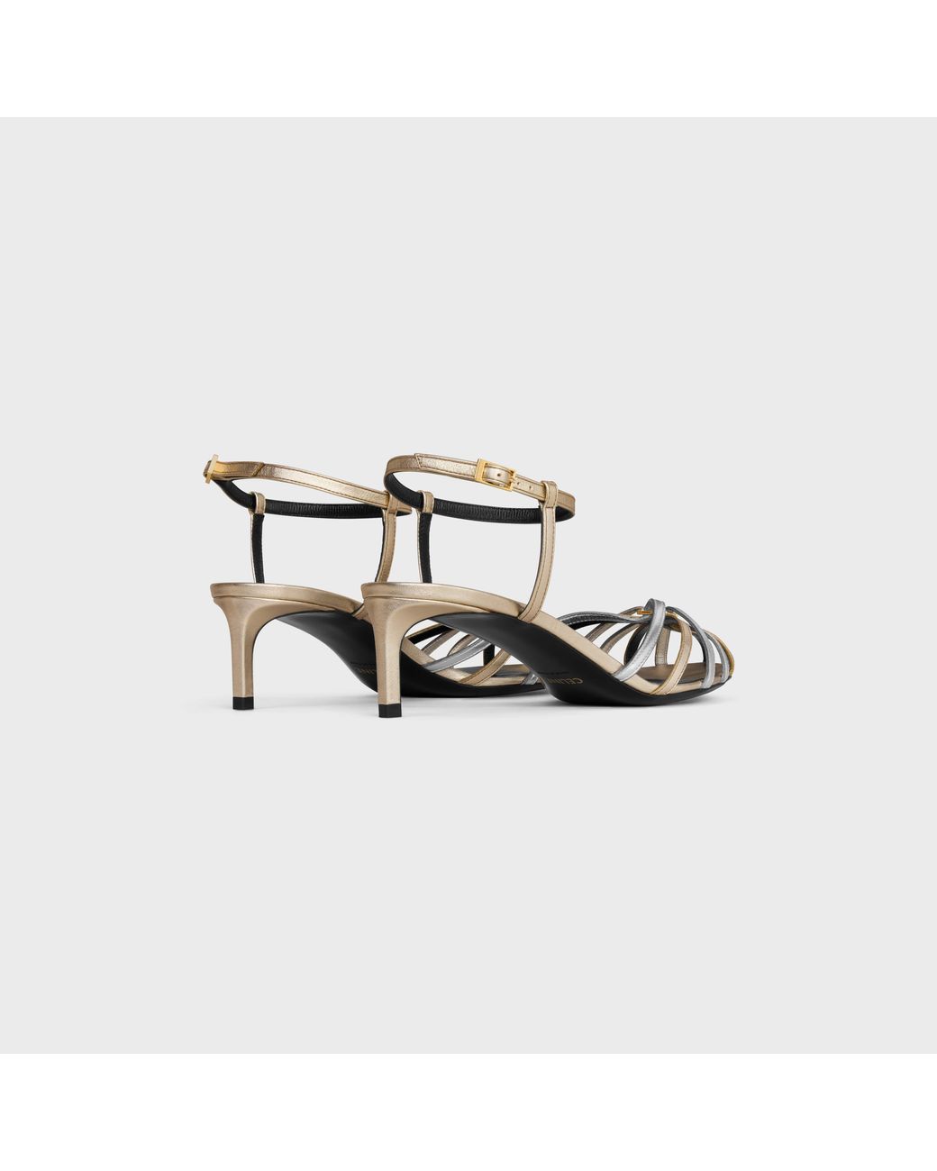 Céline Metallic Triomphe Sandal
