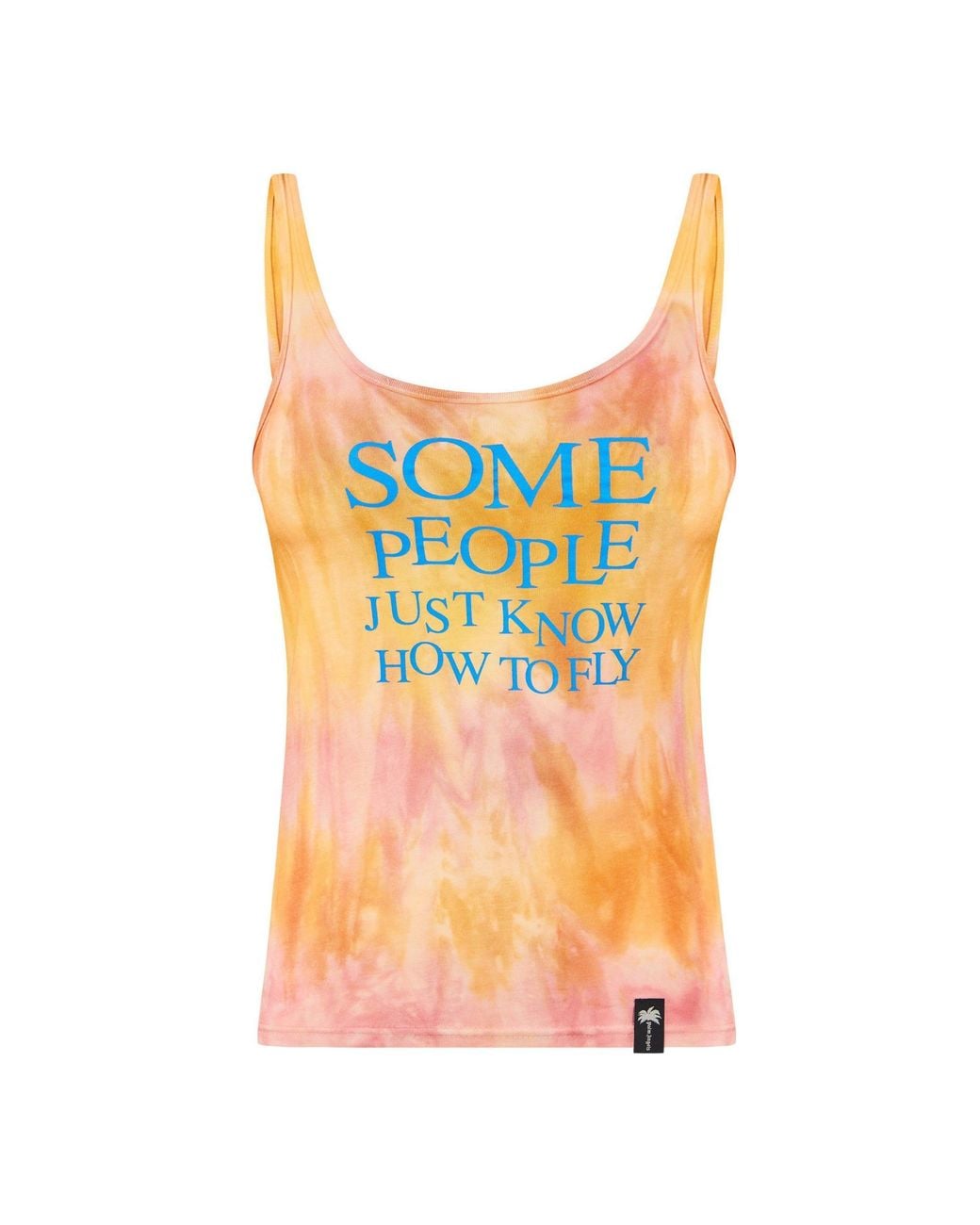 Palm Angels Orange Colorful Tiedye Tank Top