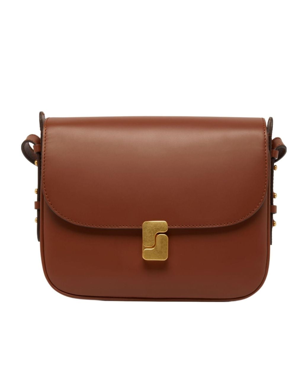 Soeur Brown Flip Shoulder Bag