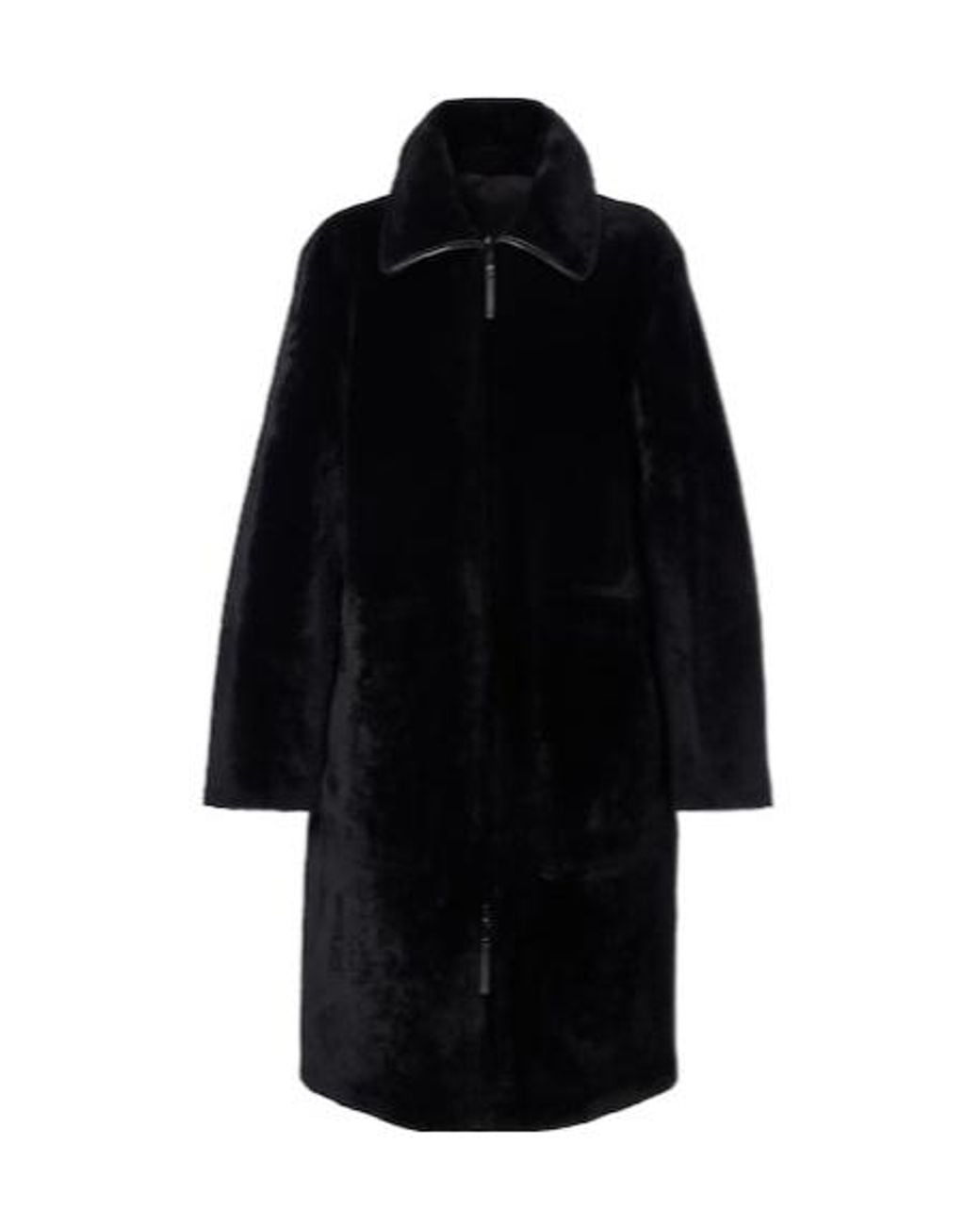 Joseph Black Double-Faced Wool Coat