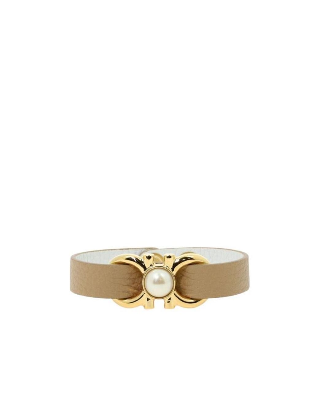Ferragamo Metallic Leather Bracelet