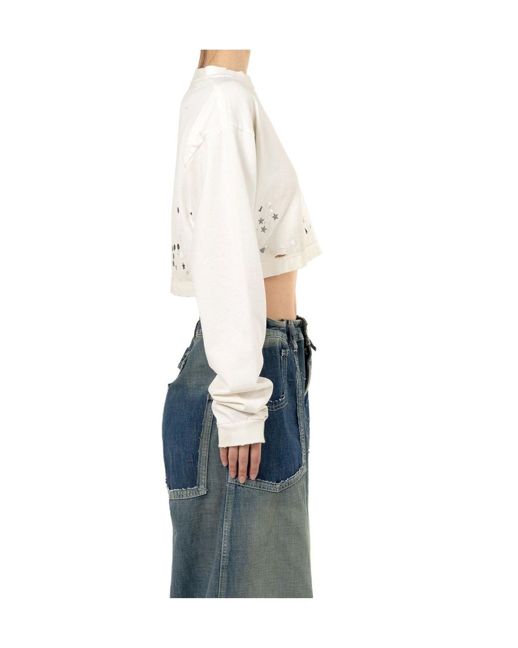 Maison Mihara Yasuhiro Gray Stud-Embellished Sweatshirt for men