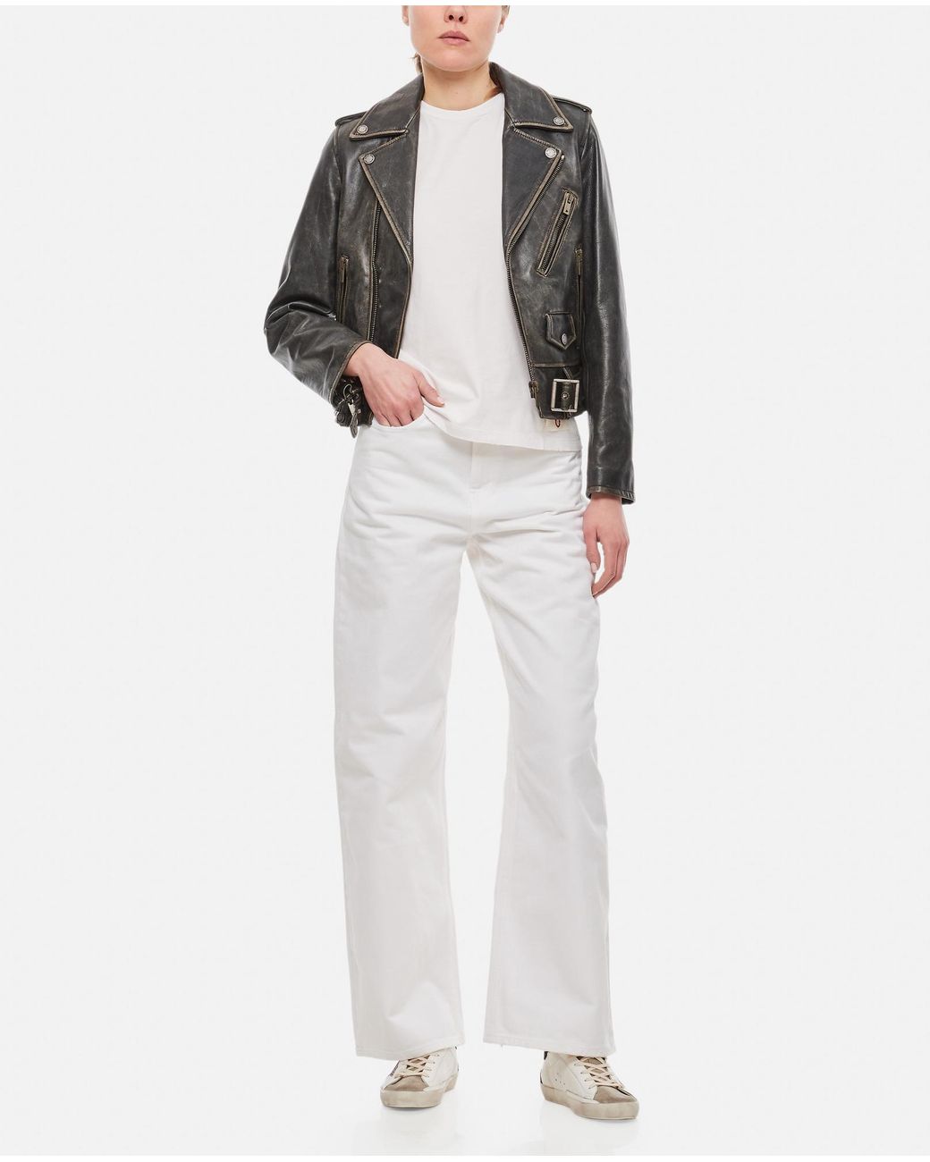 Golden Goose Deluxe Brand White Wide-Leg Jeans