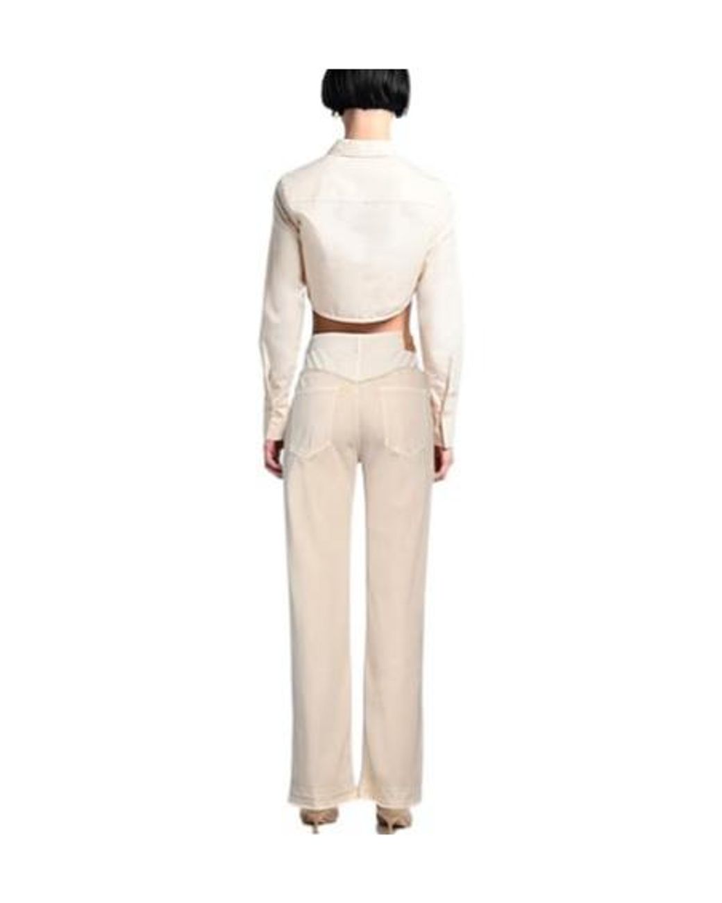 Isabel Marant Natural High-Waisted Straight-Leg Jeans
