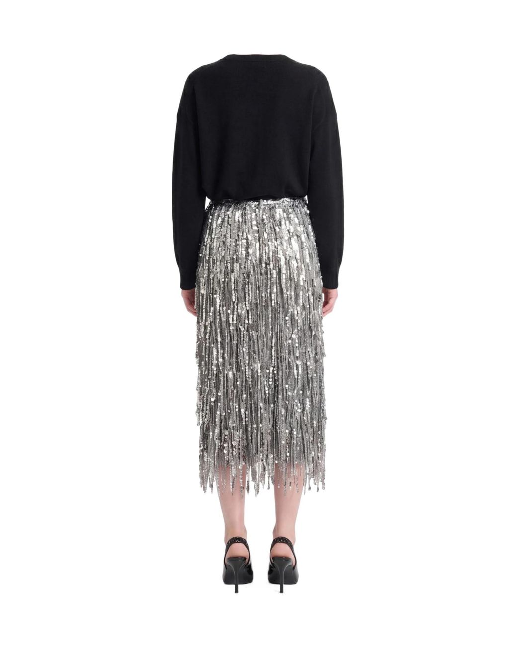 Rag & Bone Metallic Midi Skirt Polyester