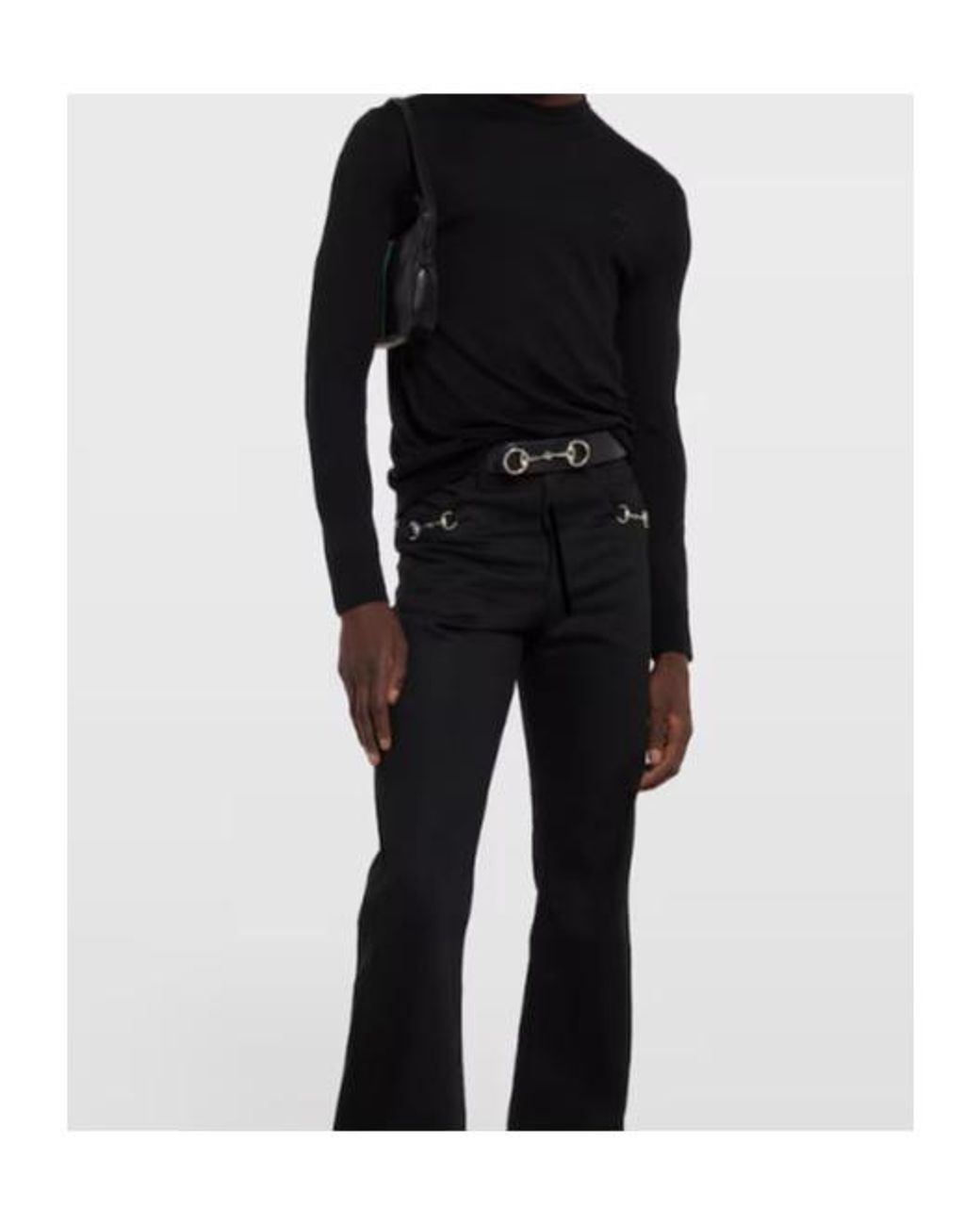 Gucci Black Knit Wool Sweater With Embroidery for men