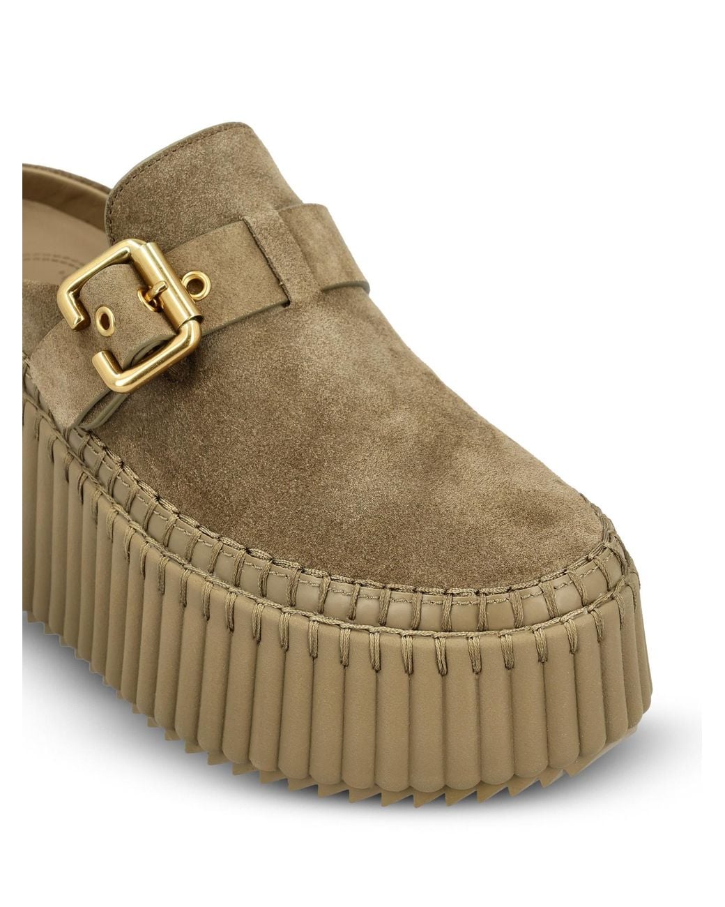 Chloé Natural Chloé Nama Platform Clogs