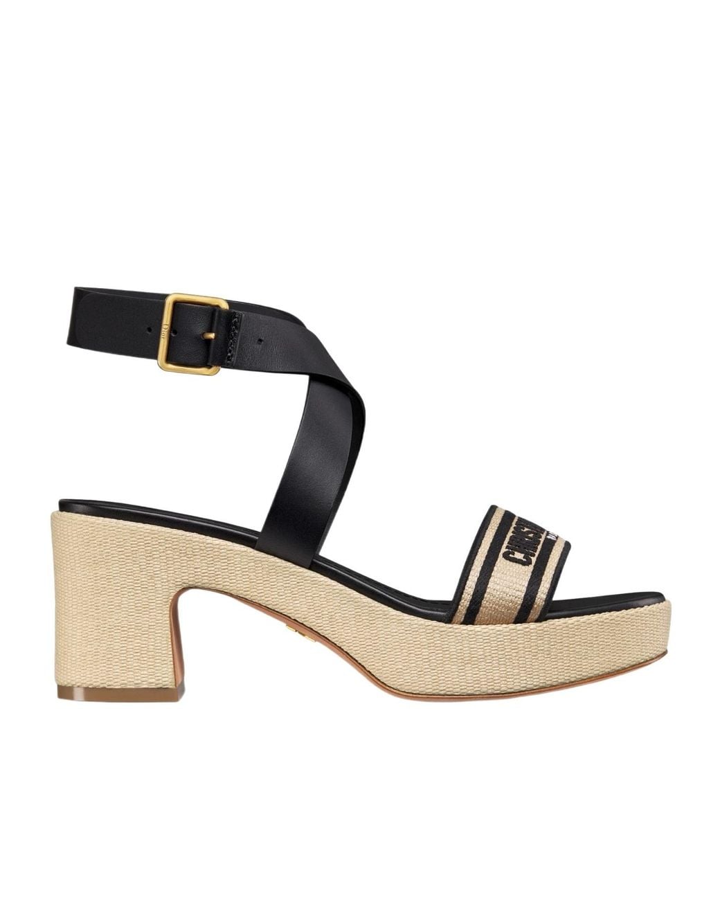 Dior Black Dway Heeled Sandal