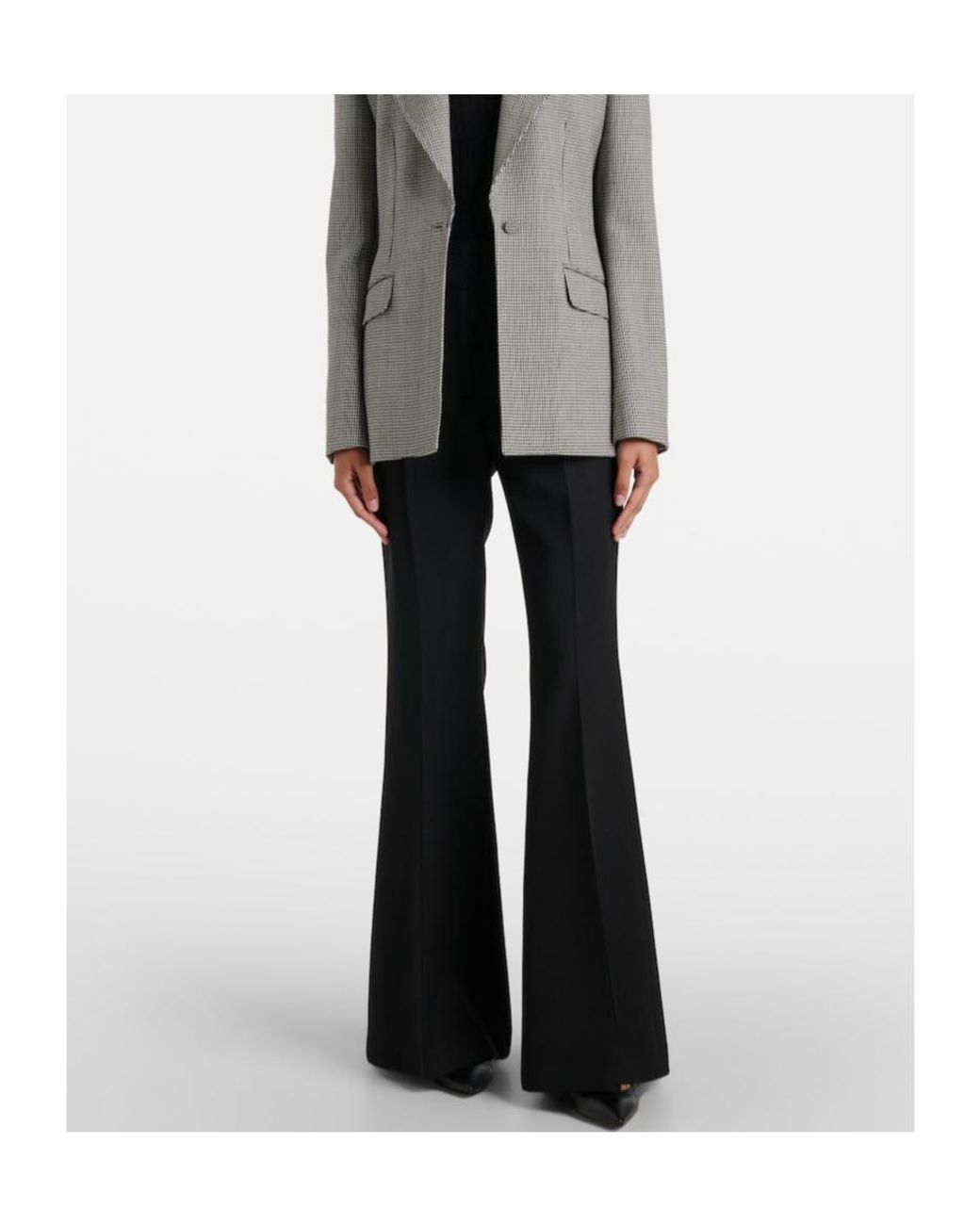 Gabriela Hearst Black Rhein Wool Flared Pants