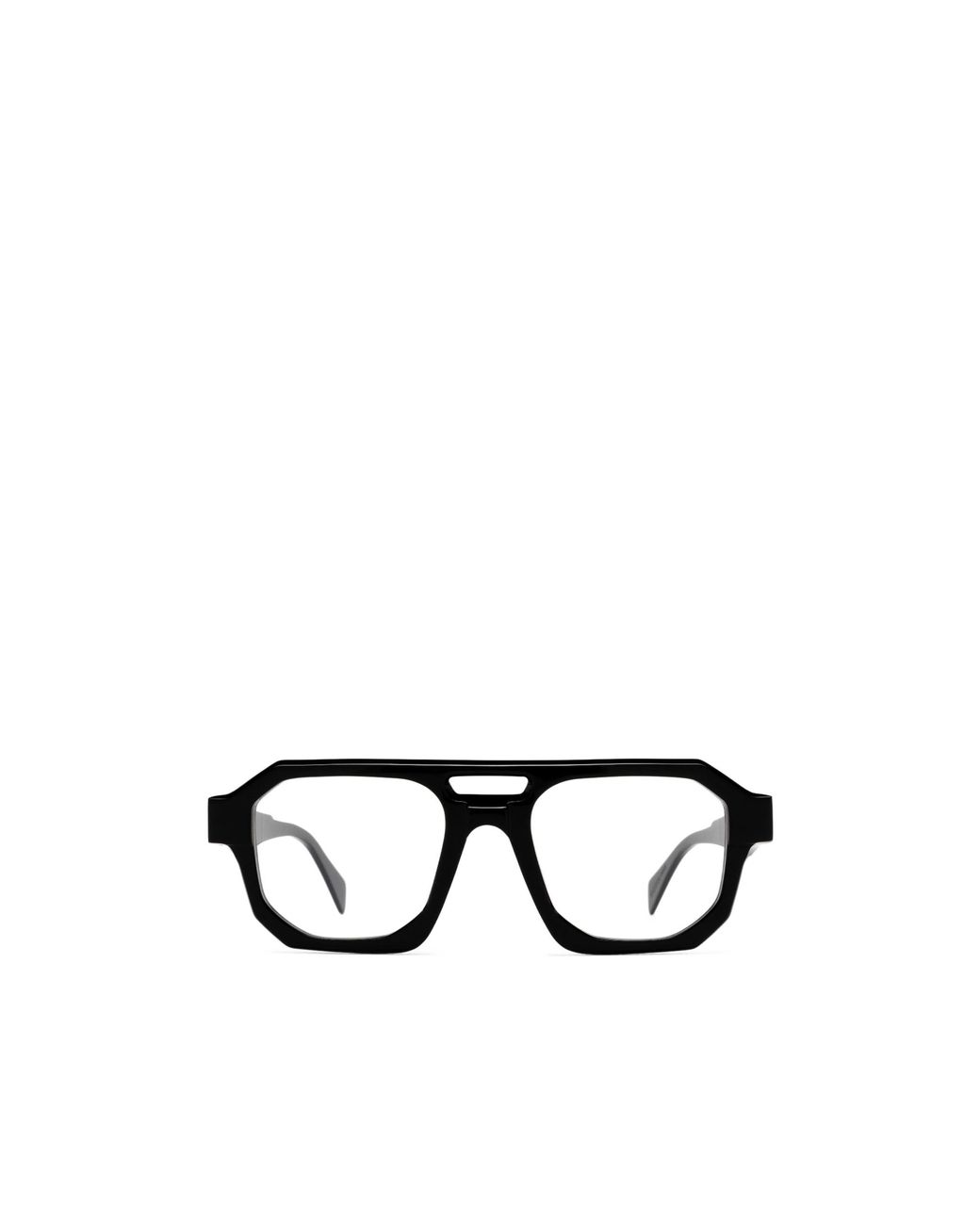 Kuboraum Black Pilot-Frame Glasses for men