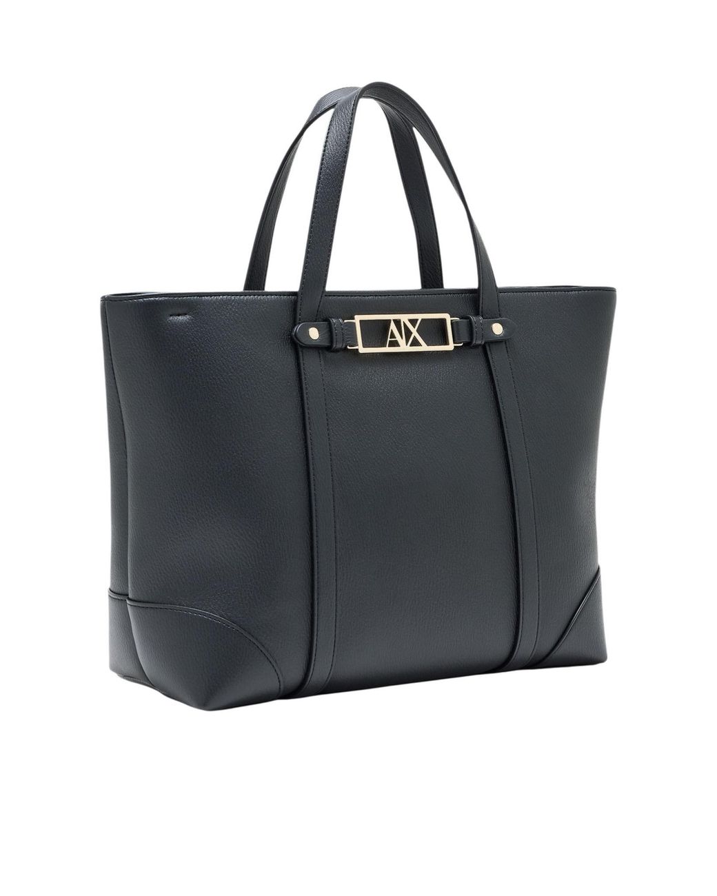 ARMANI EXCHANGE Black Logo-Detail Tote Bag