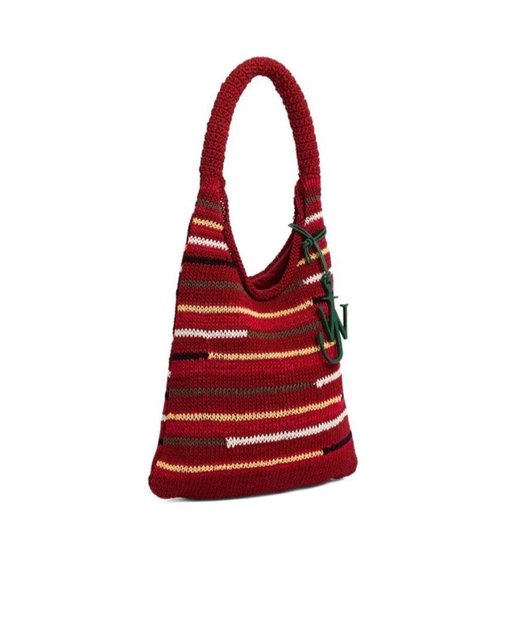 J.W. Anderson Red Jw Anderson Striped Knitted Hobo Bag