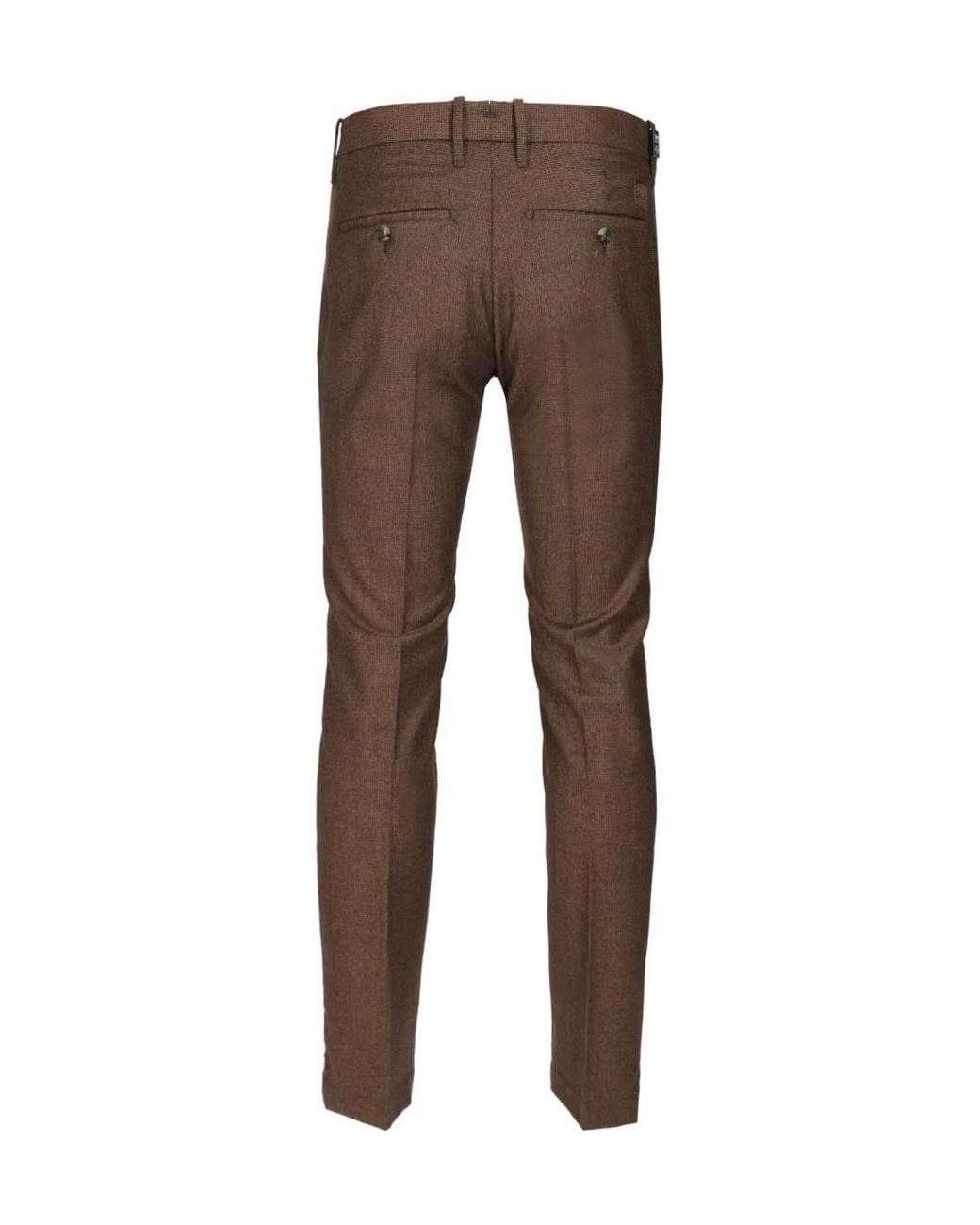 Jacob Cohen Brown Slim Fit Micro Pattern Pants for men