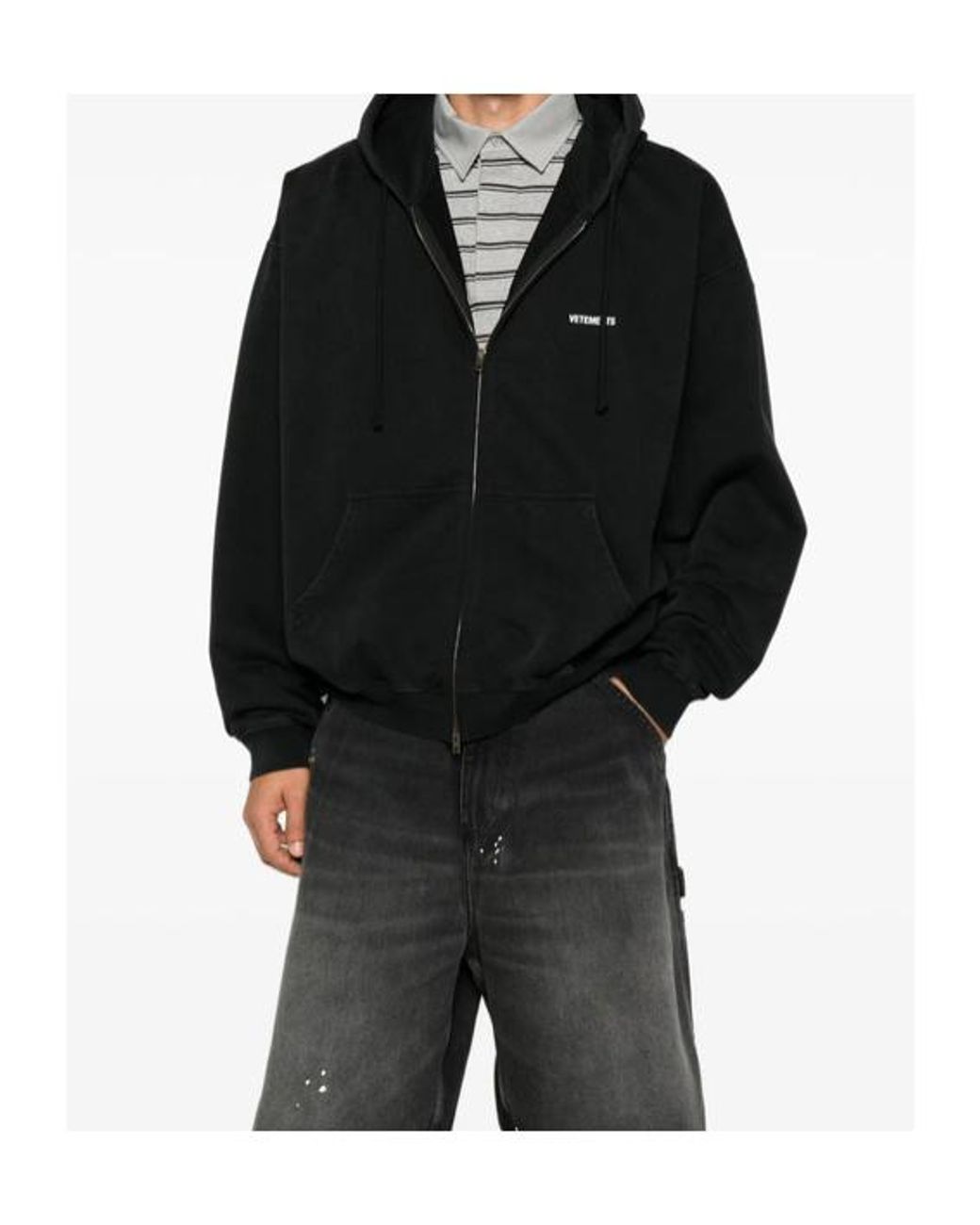 Vetements Black Long-Sleeved Sweatshirt for men