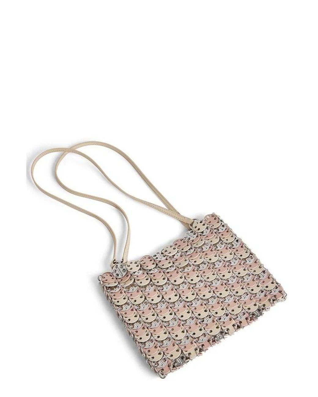 Rabanne White Tricolor Nano Shoulder Bag