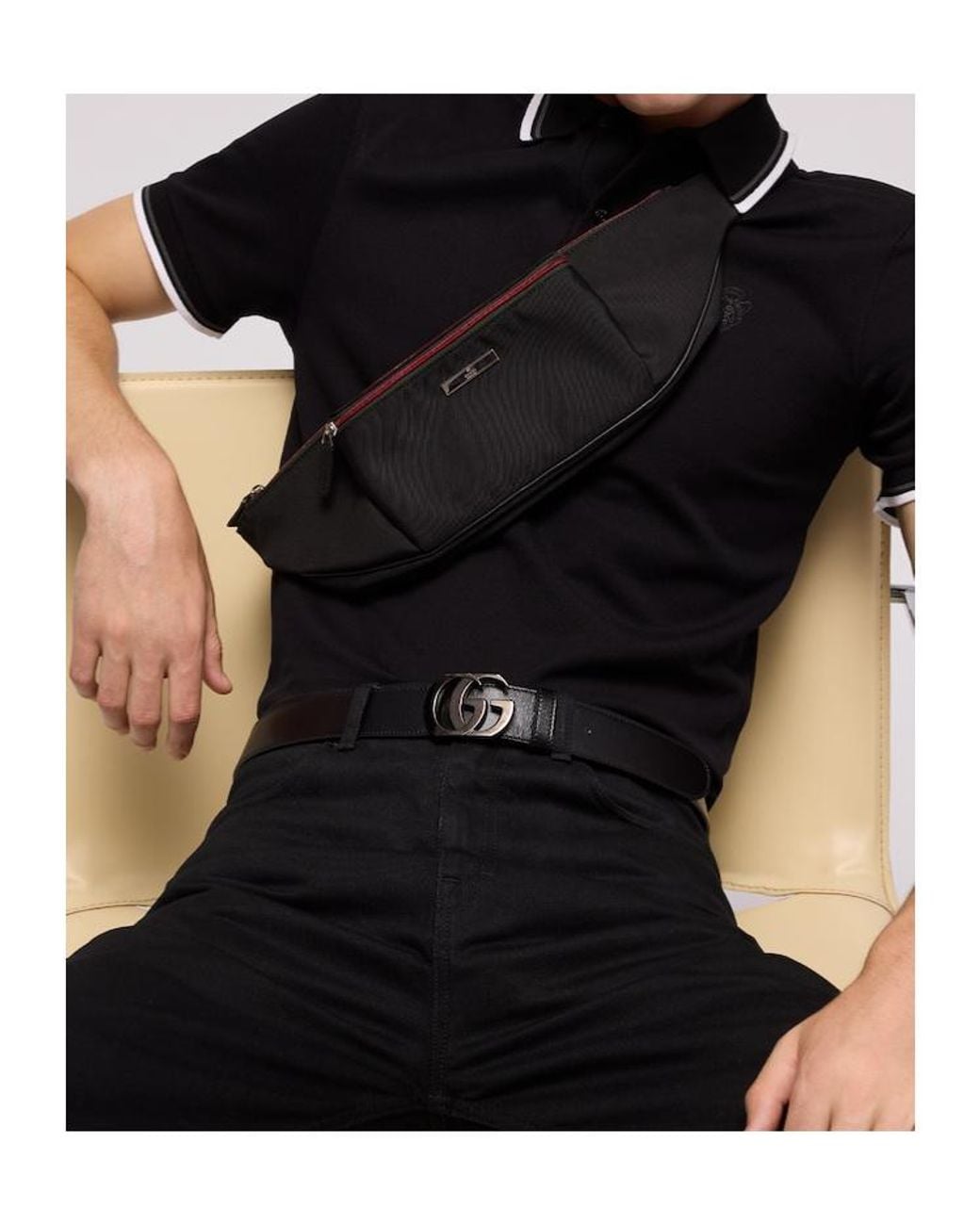 Gucci Black Tag Large Belt Bag for men