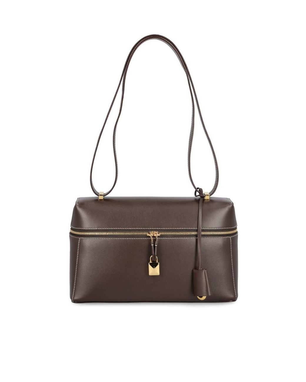 Loro Piana Black Extra Zip-Up Shoulder Bag
