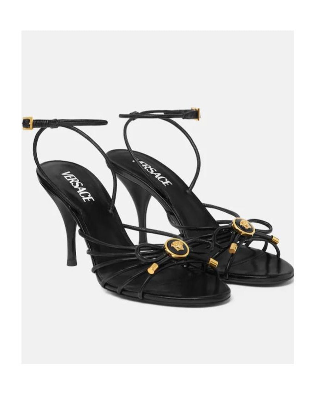 Versace Metallic Opera Bow Sandals