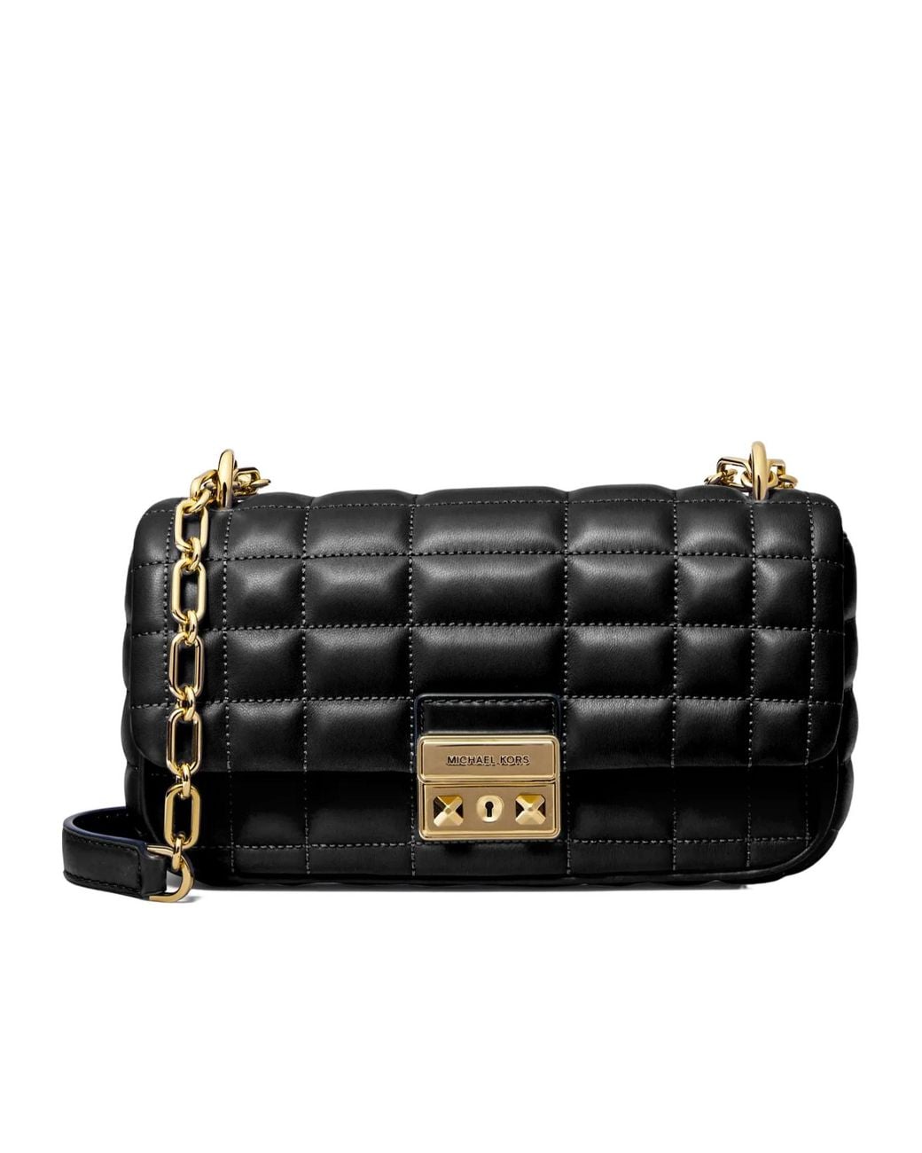 Michael Kors Black Michael Tribeca Small Quilted Shoulder Bag