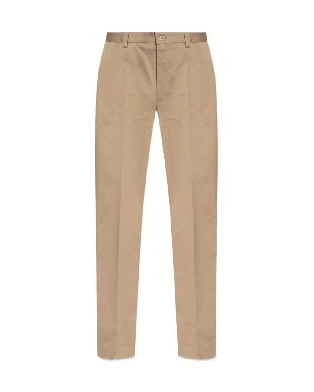 Dolce & Gabbana Natural Mid-Rise Chino Trousers for men