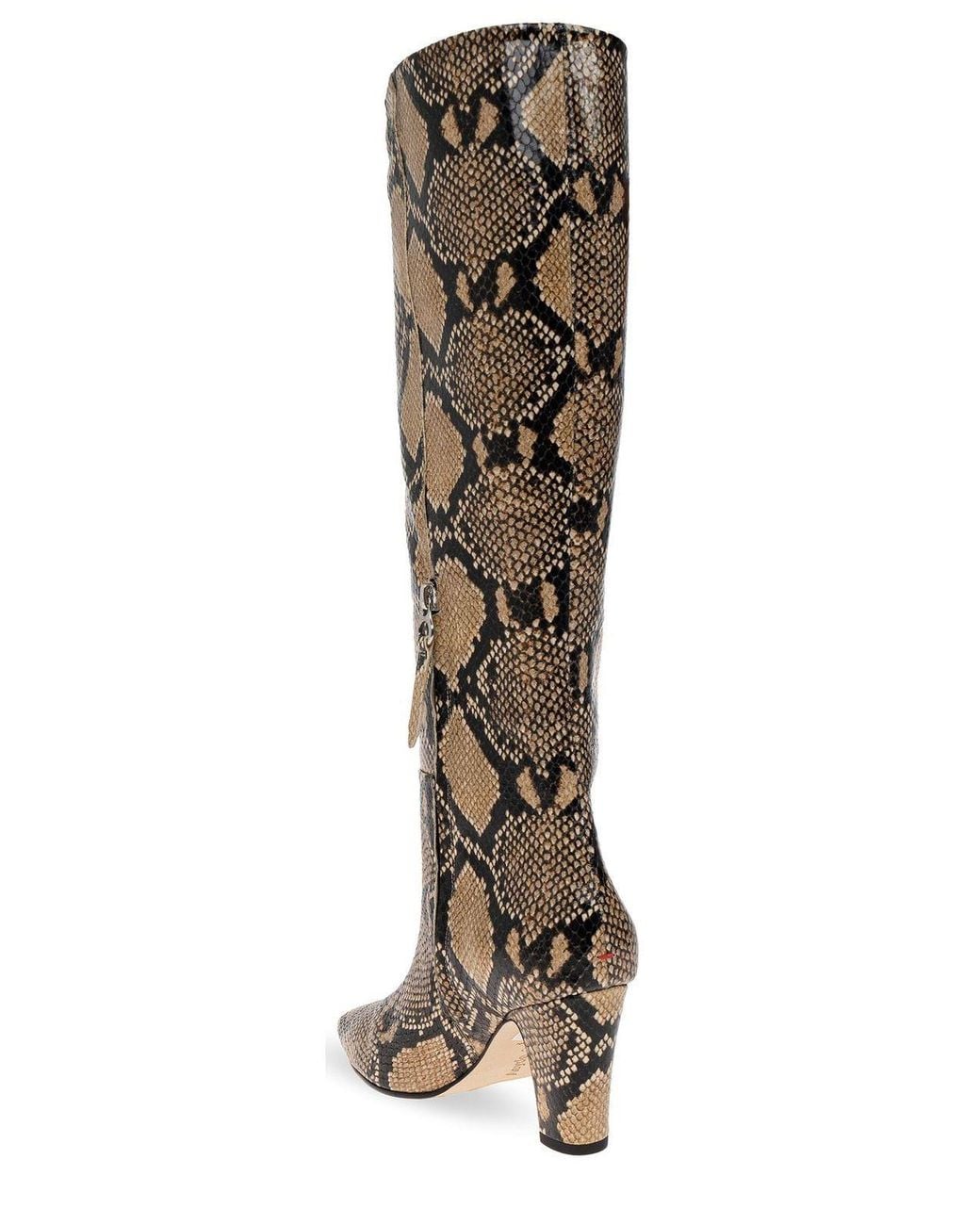 Aeyde Brown Silva Patterned Heeled Boots