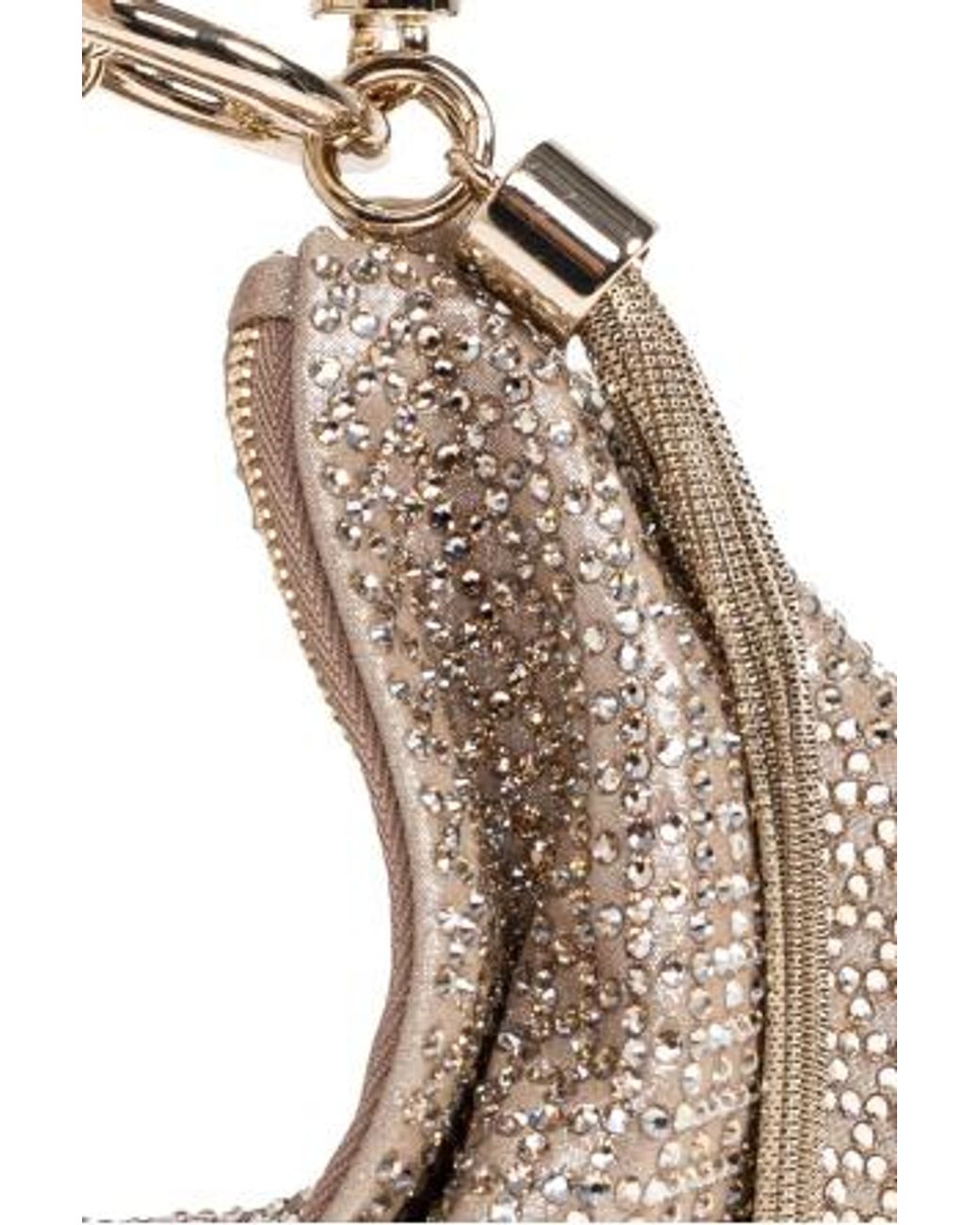Jimmy Choo Metallic Callie Embellished Clutch Bag