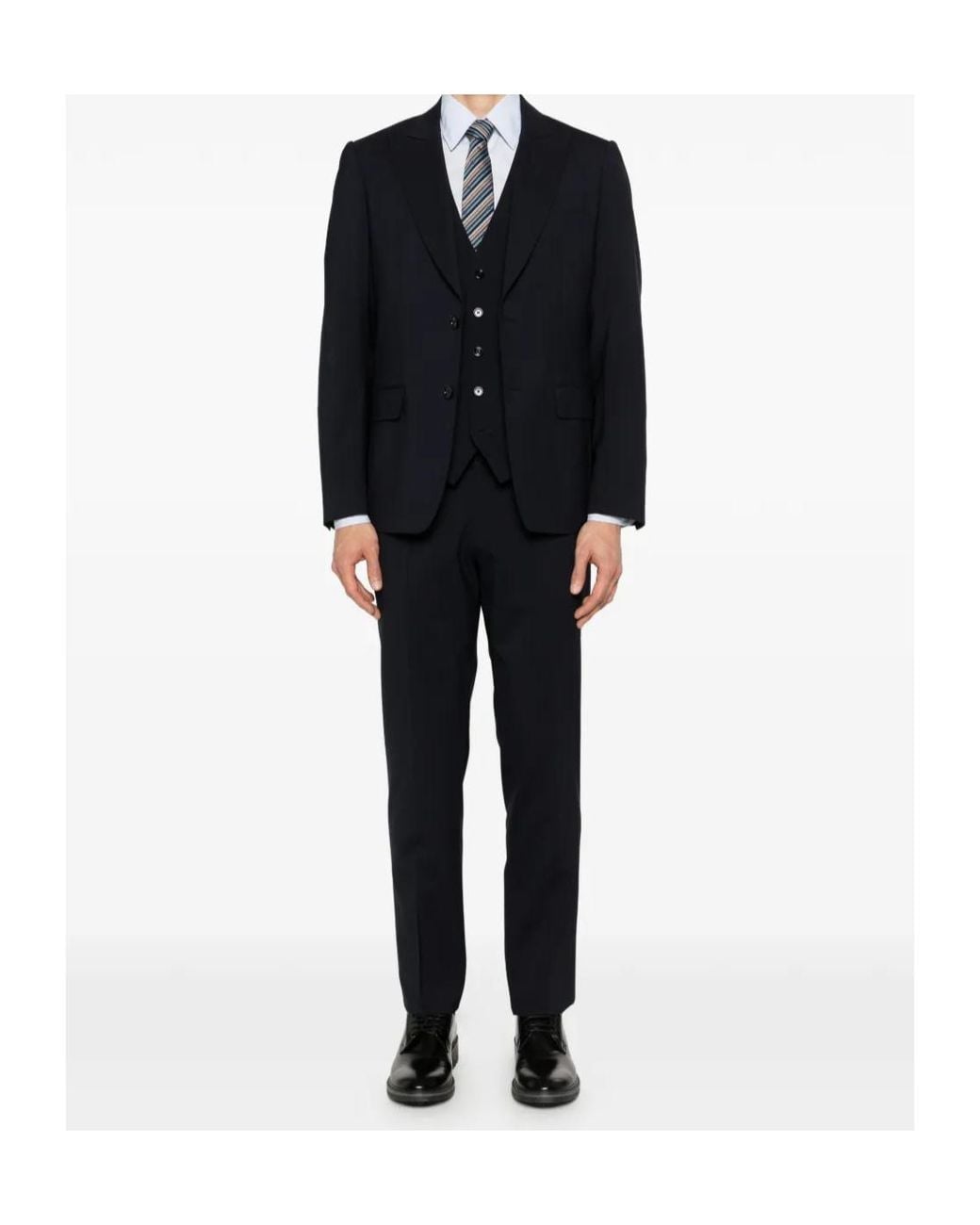 Lardini Blue Three-Piece Tailored Suits for men