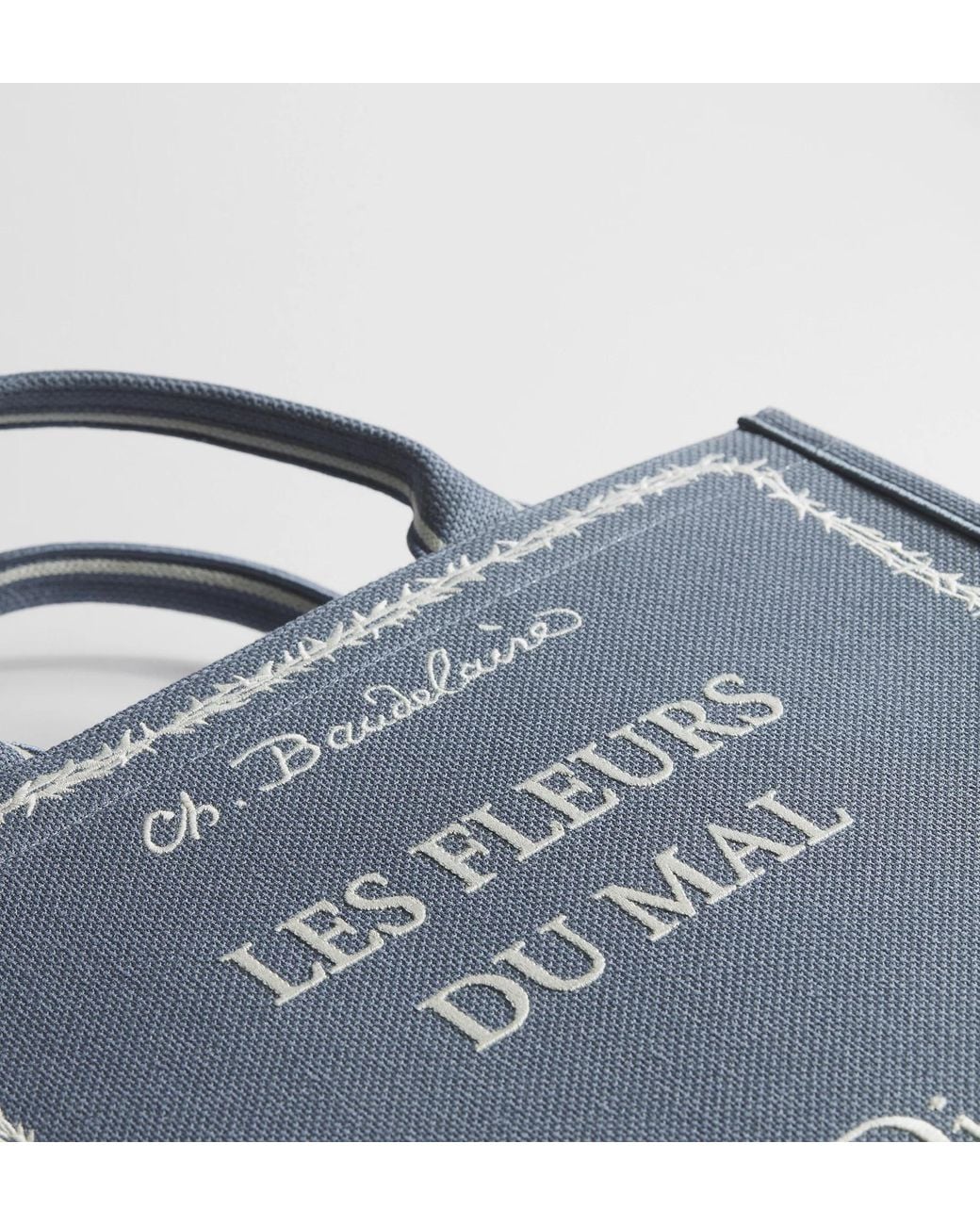 Dior Blue Medium Book Tote With Strap for men