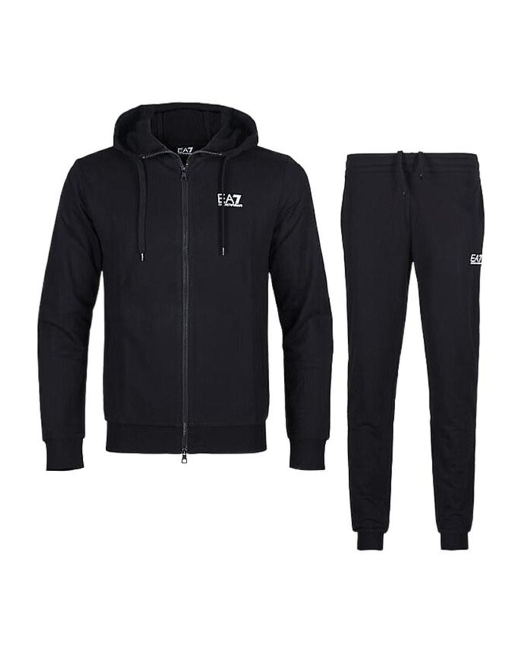 EA7 Blue Two Piece Jersey Tracksuit Set for men