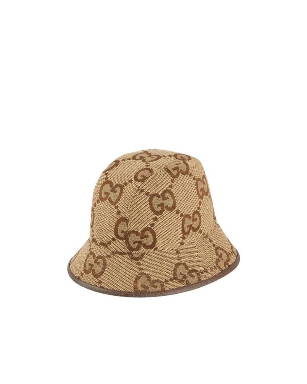 Gucci Natural Gg Supreme Wide Brim Bucket Hat for men