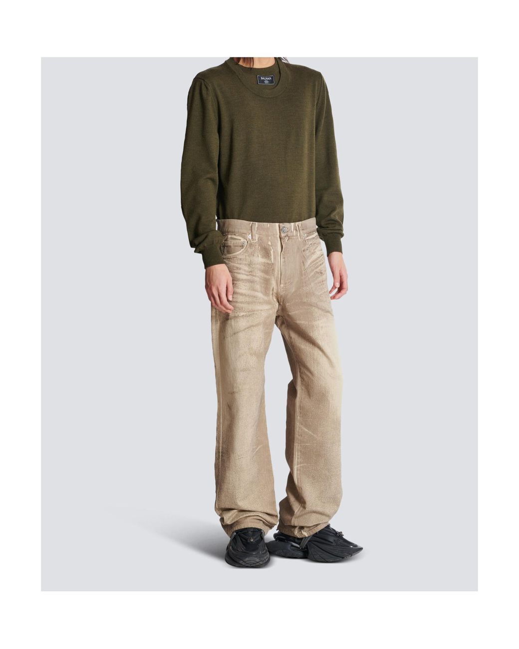 Balmain Natural Loose-Fit Denim Jeans for men