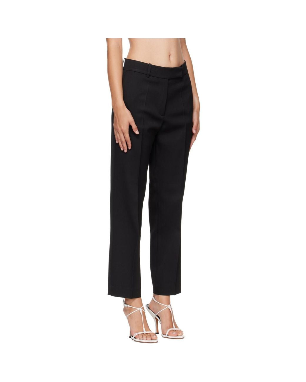 Rohe Black Mies Cigarette Leg Tailored Trousers