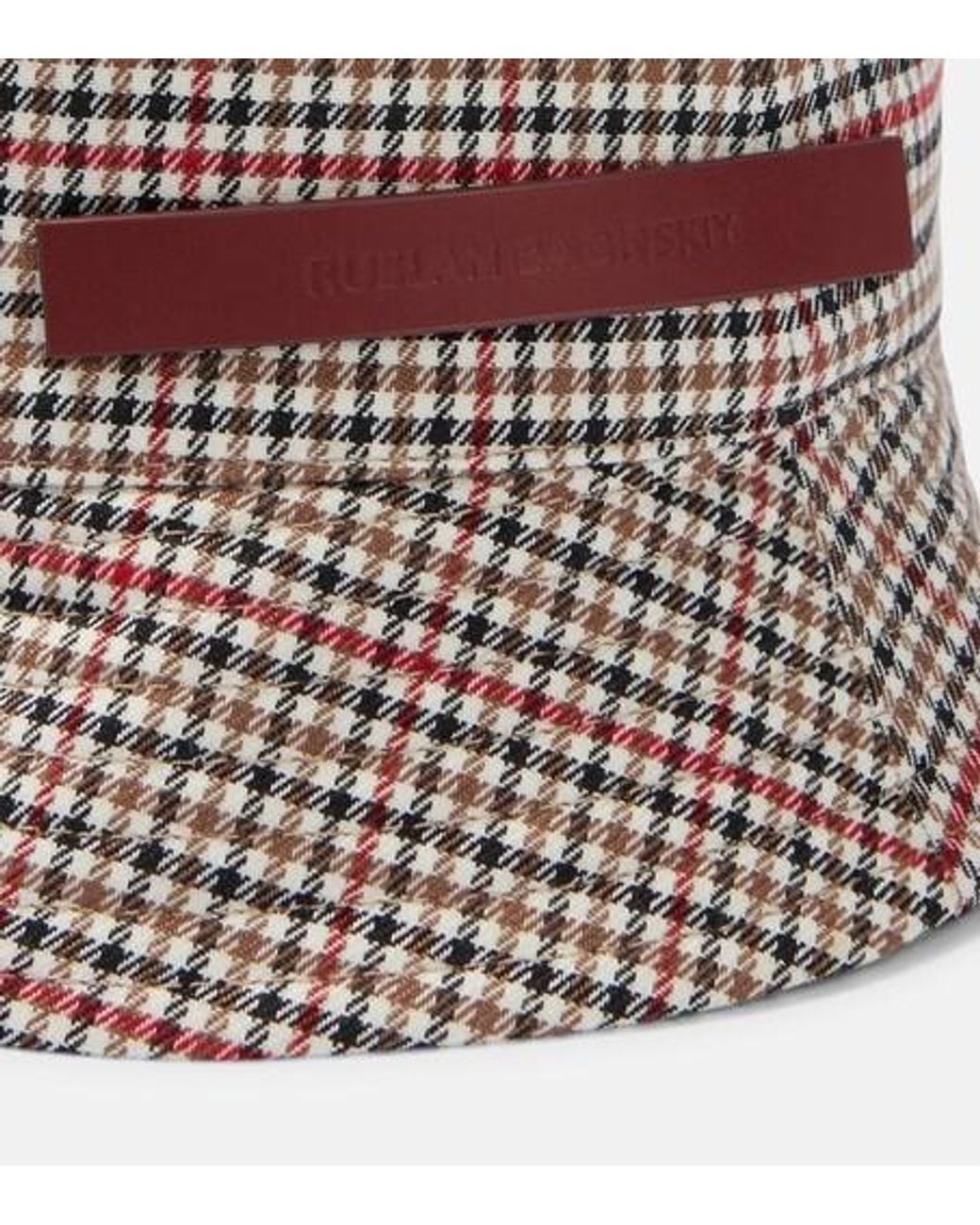 Ruslan Baginskiy White Plaid Fisherman's Hat