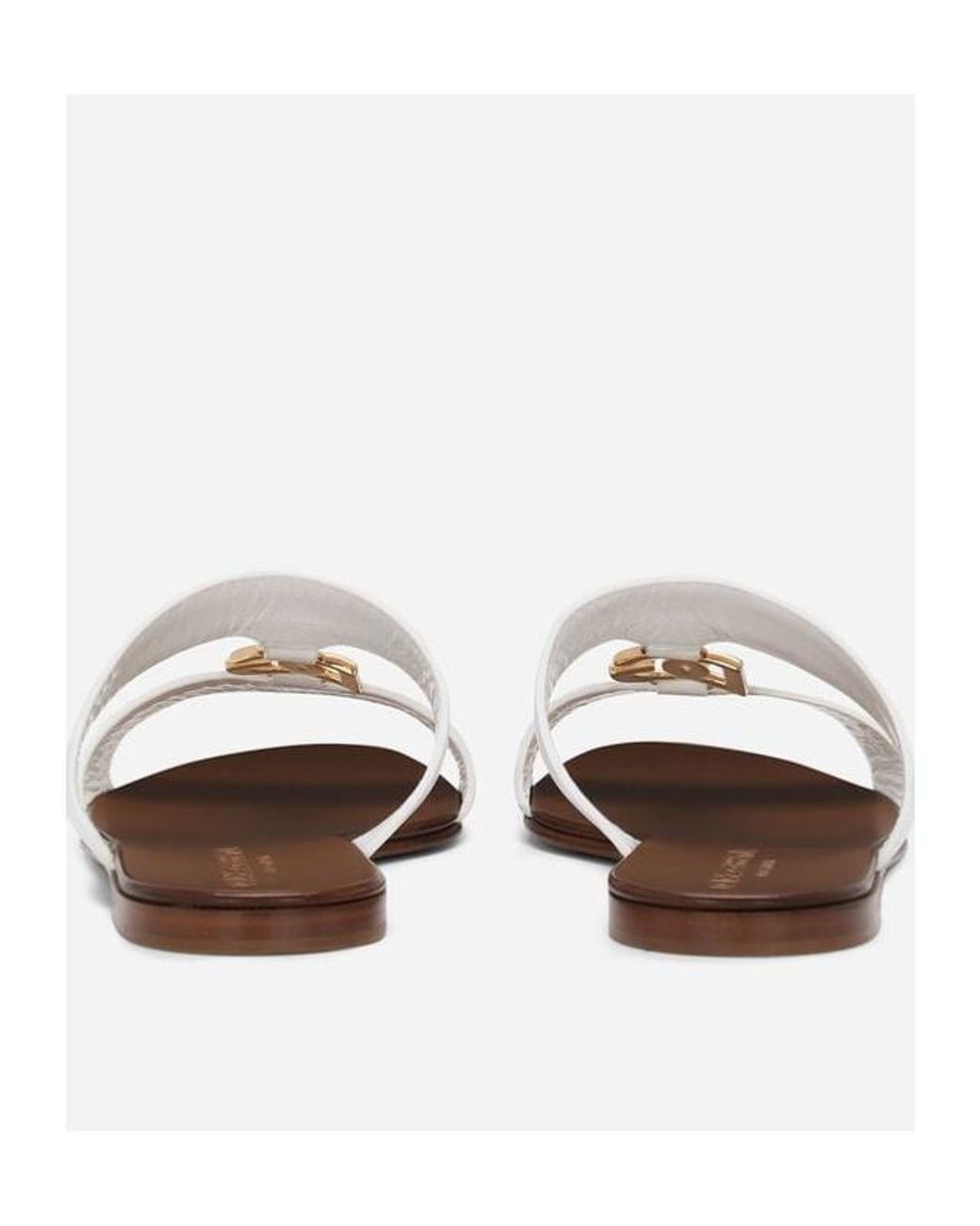 Dolce & Gabbana White Bianca Leather Sandals