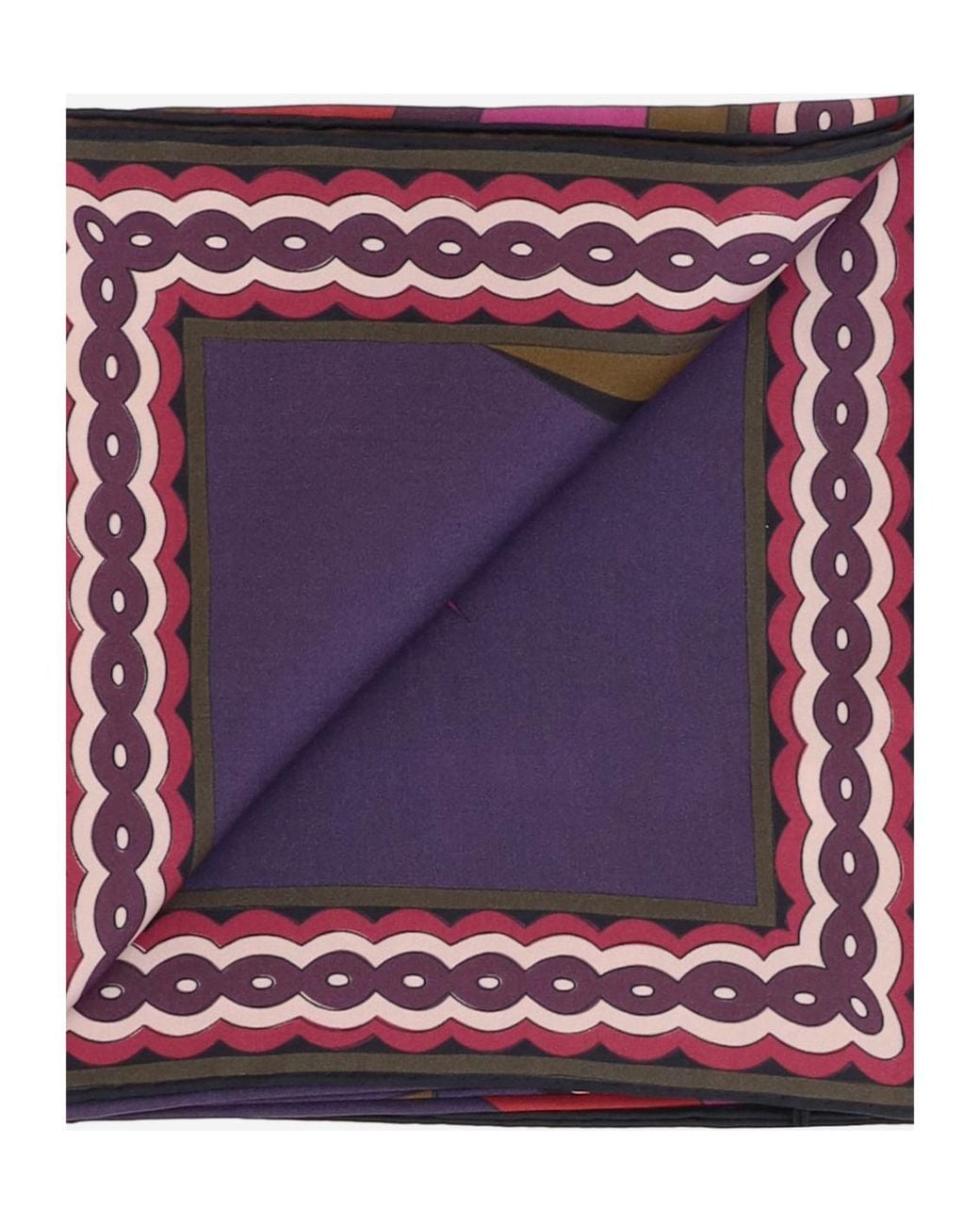 Emilio Pucci Purple Pucci Graphic Print Silk Scarf