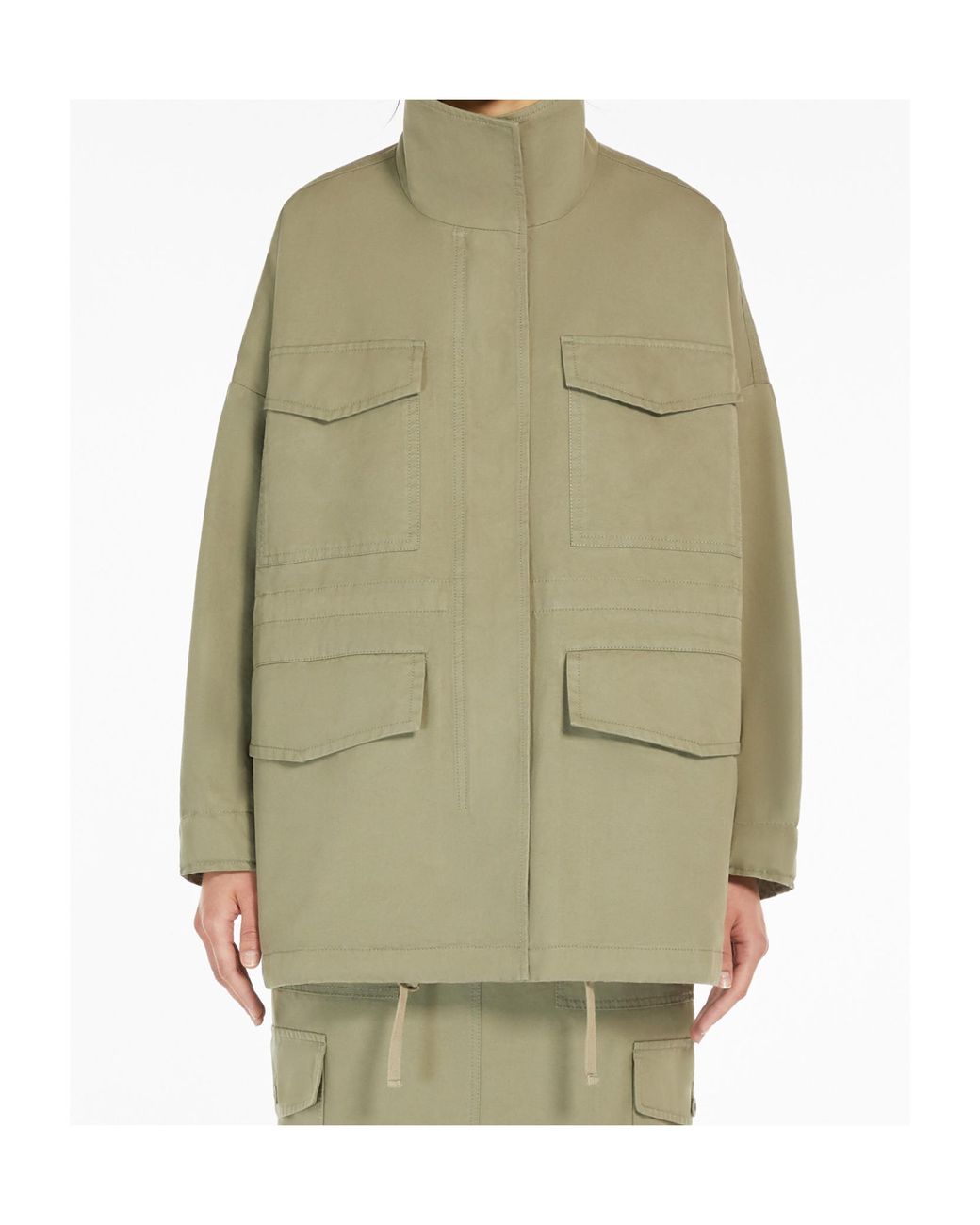 Weekend by Maxmara Green Bastia High Neck Jacket