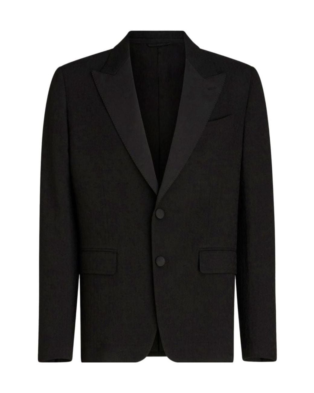 Etro Black Single-Breasted Evening Blazer for men