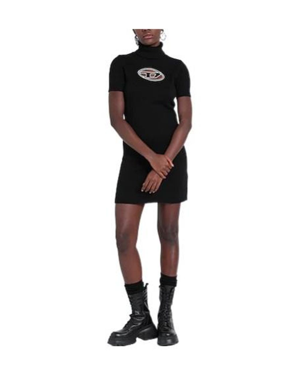 DIESEL Black Fitted Knit Dress