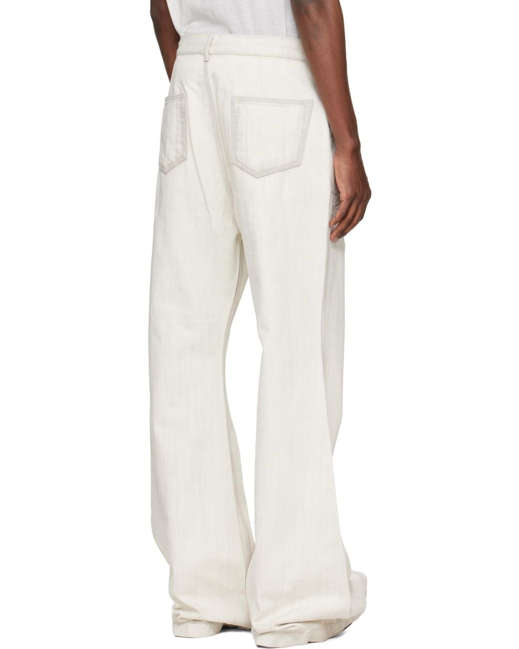 Rick Owens White Bolan Bootcut Denim Jeans for men
