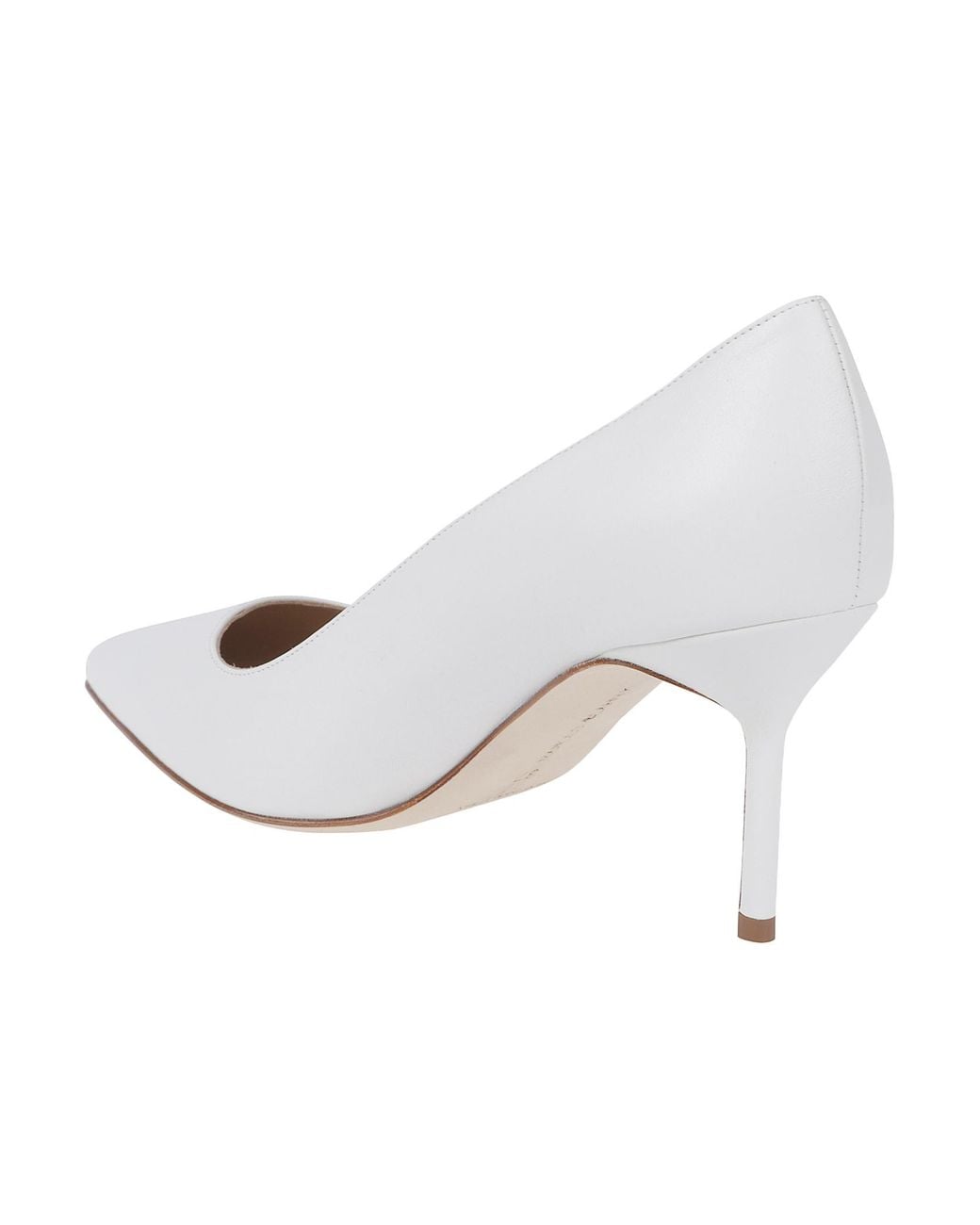 Manolo Blahnik White Pre Coll Pointed Pumps